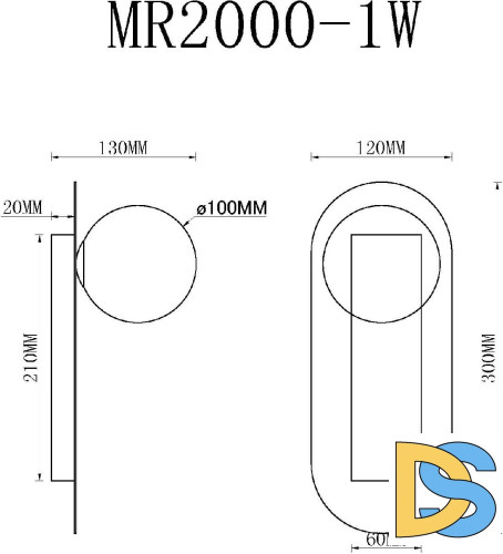 Настенный светильник MyFar July MR2000-1W