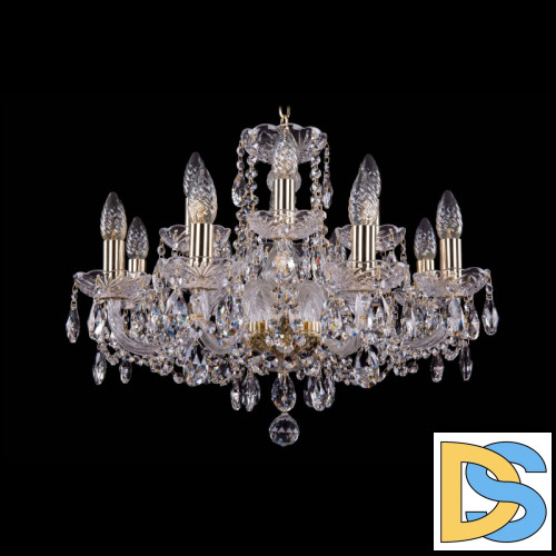 Подвесная люстра Bohemia Ivele Crystal 1402/8+4/195 G