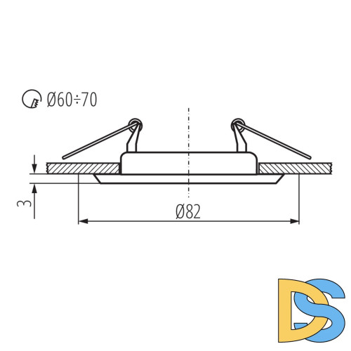 Кольцо точечного светильника Kanlux Argus 37153