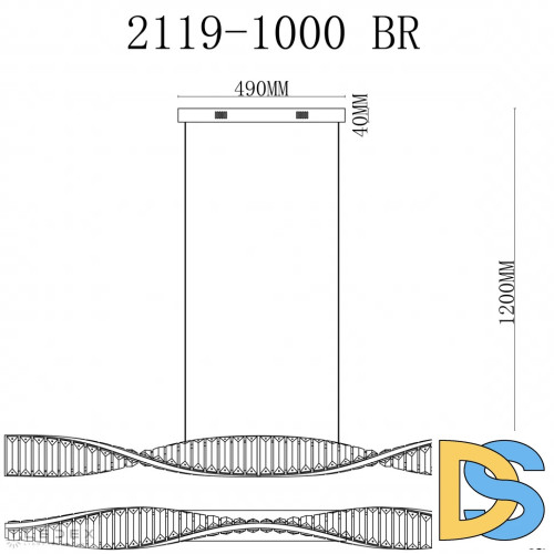 Подвесная люстра iLedex Woodstock 2119-1000 BR