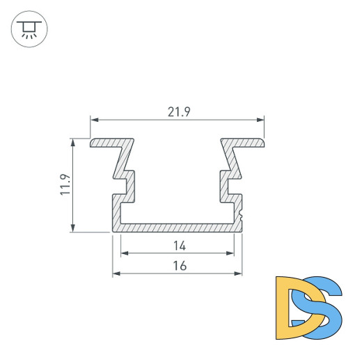 Профиль Arlight PDS-FS-2000 ANOD BLACK 040734