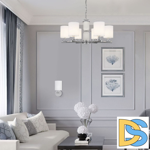 Подвесная люстра Eurosvet Caprera 60146/8 никель a063869