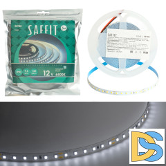 Светодиодная лента Saffit SST02 12В 9,6Вт/м 6500К 5м IP20 55242