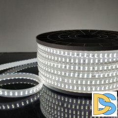 Светодиодная лента Elektrostandard 220V 18W 180Led 2835 IP65, холодный белый, 50 м, двухрядная 4690389170041