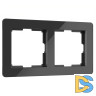 Рамка на 2 поста Werkel Acrylic (черный) W0022708