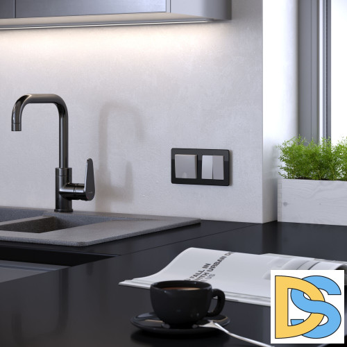 Рамка на 2 поста Werkel Acrylic (черный) W0022708