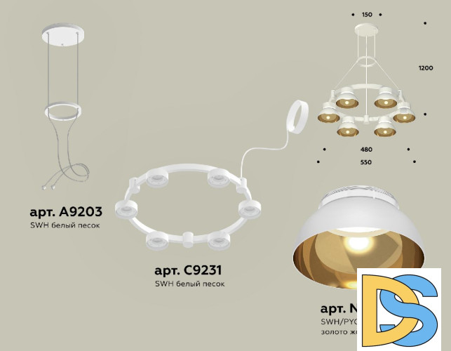 Подвесная люстра Ambrella Light Traditional (A9203, C9231, N8144) XR92031002
