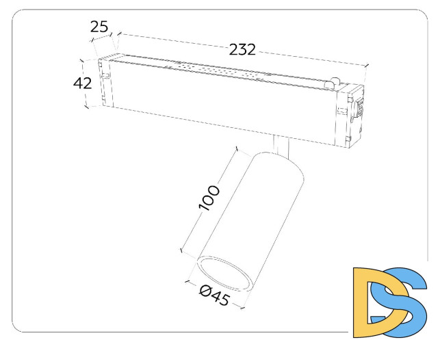 Трековый магнитный светильник Ambrella Light Magnetic 220V GL1212