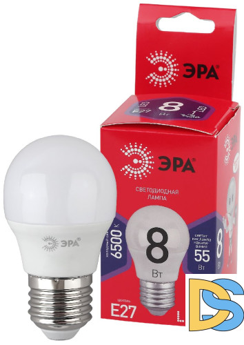 Лампа светодиодная Эра E27 8W 6500K LED P45-8W-865-E27 R Б0045359