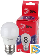 Лампа светодиодная Эра E27 8W 6500K LED P45-8W-865-E27 R Б0045359