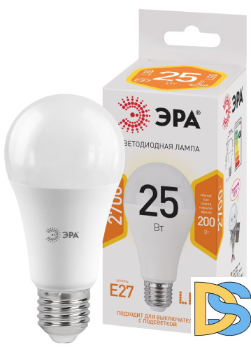 Лампа светодиодная Эра E27 25W 2700K LED A65-25W-827-E27 Б0035334