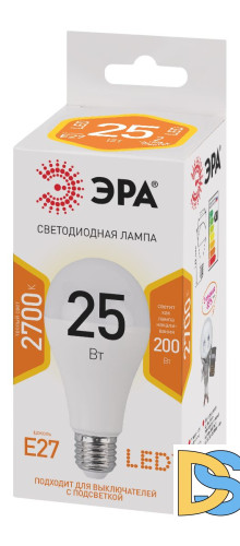 Лампа светодиодная Эра E27 25W 2700K LED A65-25W-827-E27 Б0035334