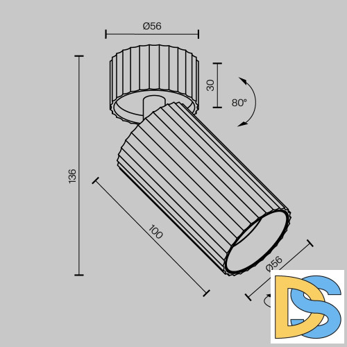 Накладной спот Maytoni Calipso C108CL-01-GU10-B
