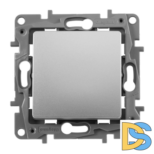Переключатель одноклавишный Legrand Etika 10A 250V алюминий 672405