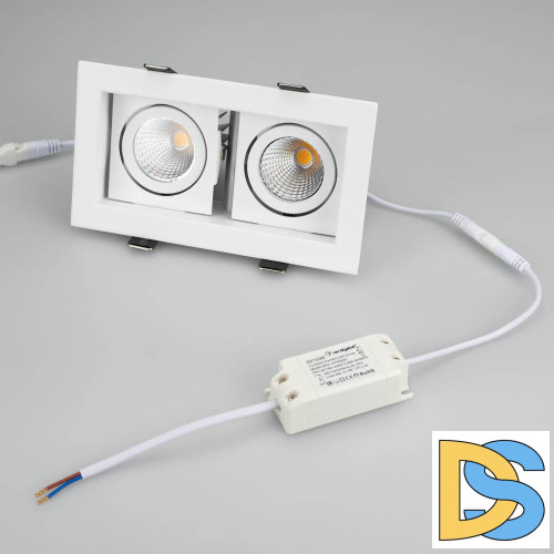 Встраиваемый светильник Arlight CL-KARDAN-S180x102-2x9W Warm 024127