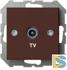 Розетка TV проходная Epsilon коричневый