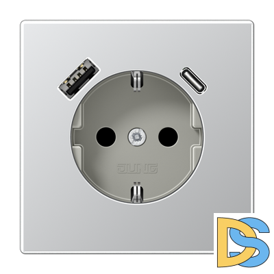 Розетка 2K+З USB Typ AC Jung AL1520-15CA