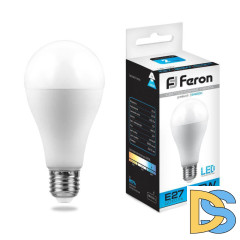 Лампа светодиодная Feron E27 25W 6400K Шар Матовая LB-100 25792