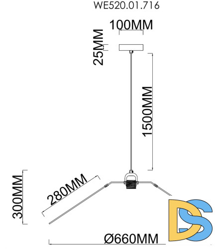 Подвесной светильник Wertmark Palma WE520.01.716