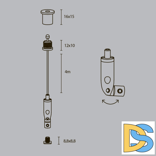 Комплект подвесов для радиусного профиля Maytoni Led strip ALM-3535R-P-4M
