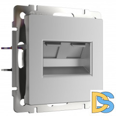 Розетка двойная Ethernet RJ-45  (серебряный) W1181106