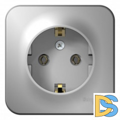 Розетка с/з без шторок 16А, 250В, изолир пластина Schneider Blanca Алюминий