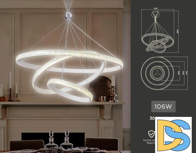 Подвесной светодиодный светильник Ambrella Light Acrylica FA6157