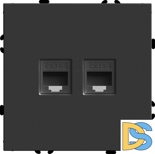 Розетка компьютерная 2-местная RJ-45 Stekker RST00-5111-05 Эмили 49848