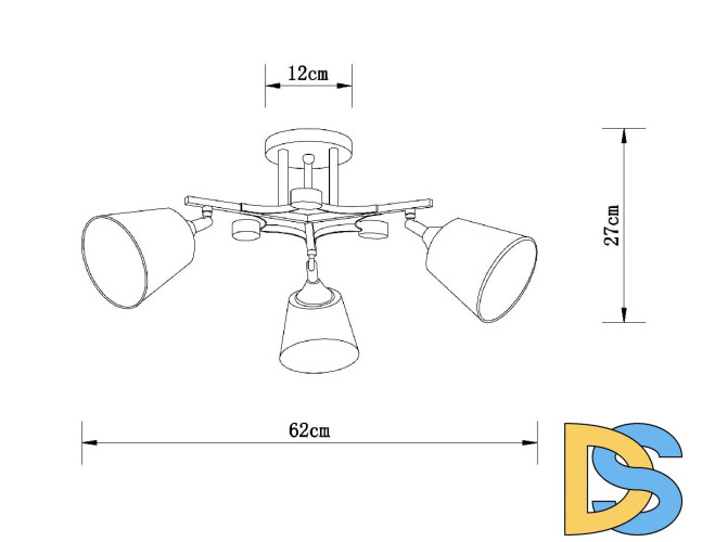 Потолочная люстра Arte Lamp Glassy A5078PL-3BK