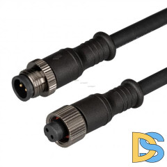 Водонепроницаемый IP67 прямой коннектор для соединения светильников ART-LINE 24V черный