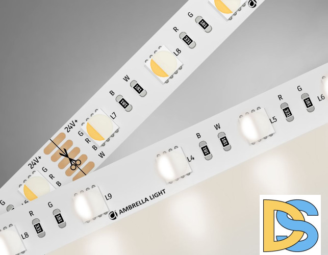 Светодиодная лента Ambrella Light Illumination 24В 5050 10Вт/м RGBW+4500K 5м IP20 GS4402