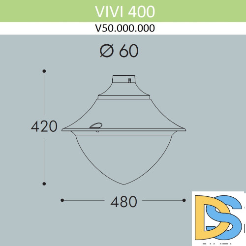 Уличный светильник Fumagalli Vivi V50.000.000.LXD6L