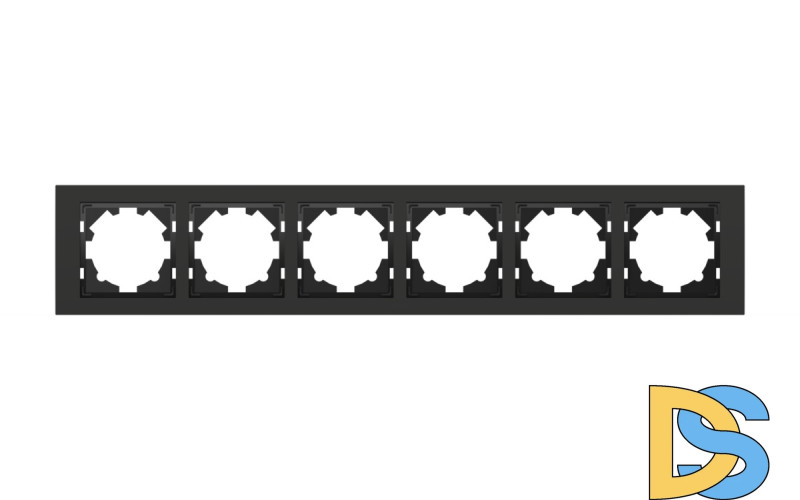 Рамка шестиместная ELBI Zena Platin 500-073700-252