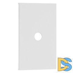 TV накладка/Вывод кабеля 2 модульная цвет-белый матовый MEITON AW08M2