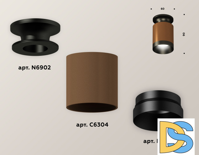 Накладной светильник Ambrella Light Techno XS6304111 (N6902, C6304, N6131)