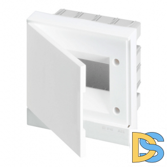 ABB Basic E Бокс в нишу 6М белая непрозрачная дверь (c клеммами), 6 мод. IP40