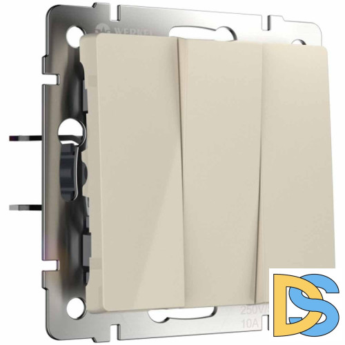 Выключатель Werkel трехклавишный слоновая кость W1130003 4690389155666