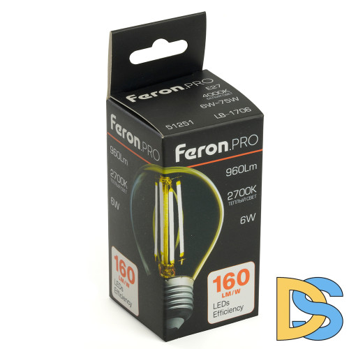 Светодиодная лампа Feron LB-1706 E27 6W 2700К 51250