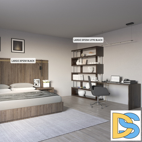 Подсветка для зеркал Crystal Lux Largo AP12W Black