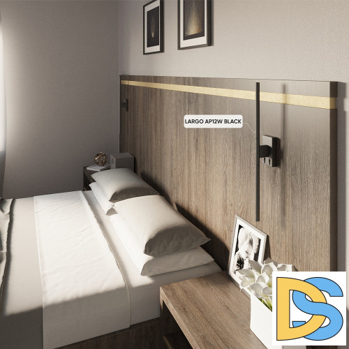 Подсветка для зеркал Crystal Lux Largo AP12W Black