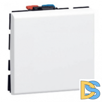 Выключатель 1кл (2 модуля) Legrand Mosaic - белый 077010