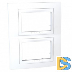 Рамка 2-ая (двойная) вертикальная, Белый, серия Unica, Schneider Electric