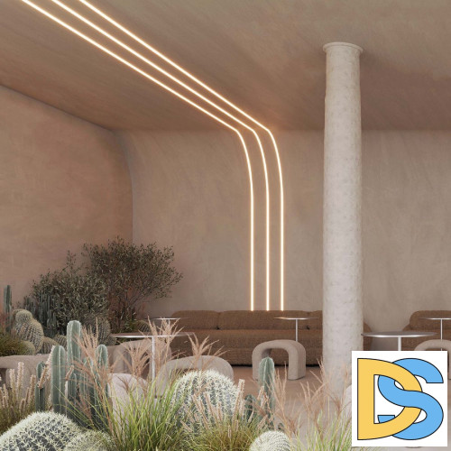 Алюминиевый профиль Arlight FANTOM-BENT-W23-TOP-2000 ANOD 040347(1)