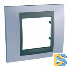 Рамка 1-ая (одинарная), Берилл/Графит (металл), серия UNICA TOP/CLASS, Schneider Electric