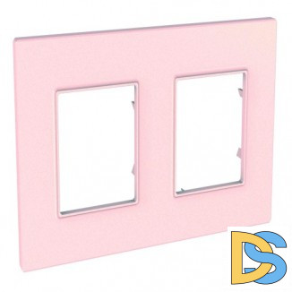 Рамка 2-ая (двойная), Розовый жемчуг, серия Unica Quadro, Schneider Electric