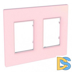 Рамка 2-ая (двойная), Розовый жемчуг, серия Unica Quadro, Schneider Electric