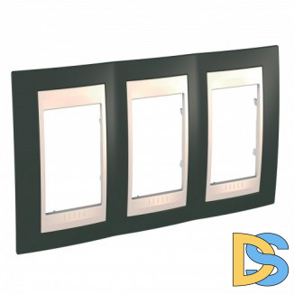 Рамка 3-ая (тройная), Какао/Бежевый, серия Unica, Schneider Electric