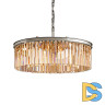 Подвесная люстра Delight Collection 1920s Odeon KR0387P-10B chrome/amber