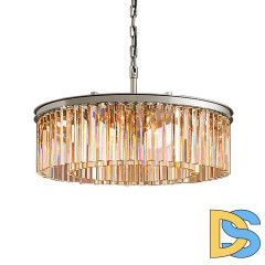 Подвесная люстра Delight Collection 1920s Odeon KR0387P-10B chrome/amber
