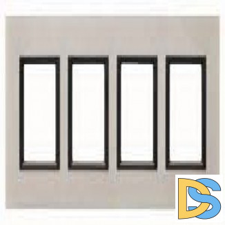 Рамка 4-ая (четверная), Лунный алюминий, серия UNICA TOP/CLASS, Schneider Electric